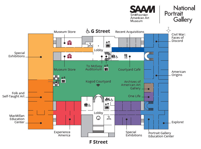graphic of the museum's floorplan