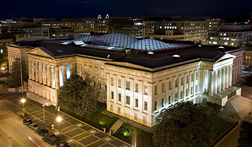 Ariel view of the National Portrait Galery